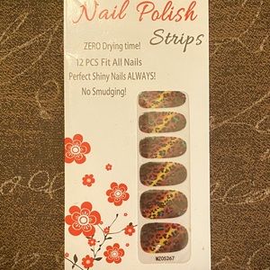 NAIL POLISH STRIPS - Multicolored Leopard Print